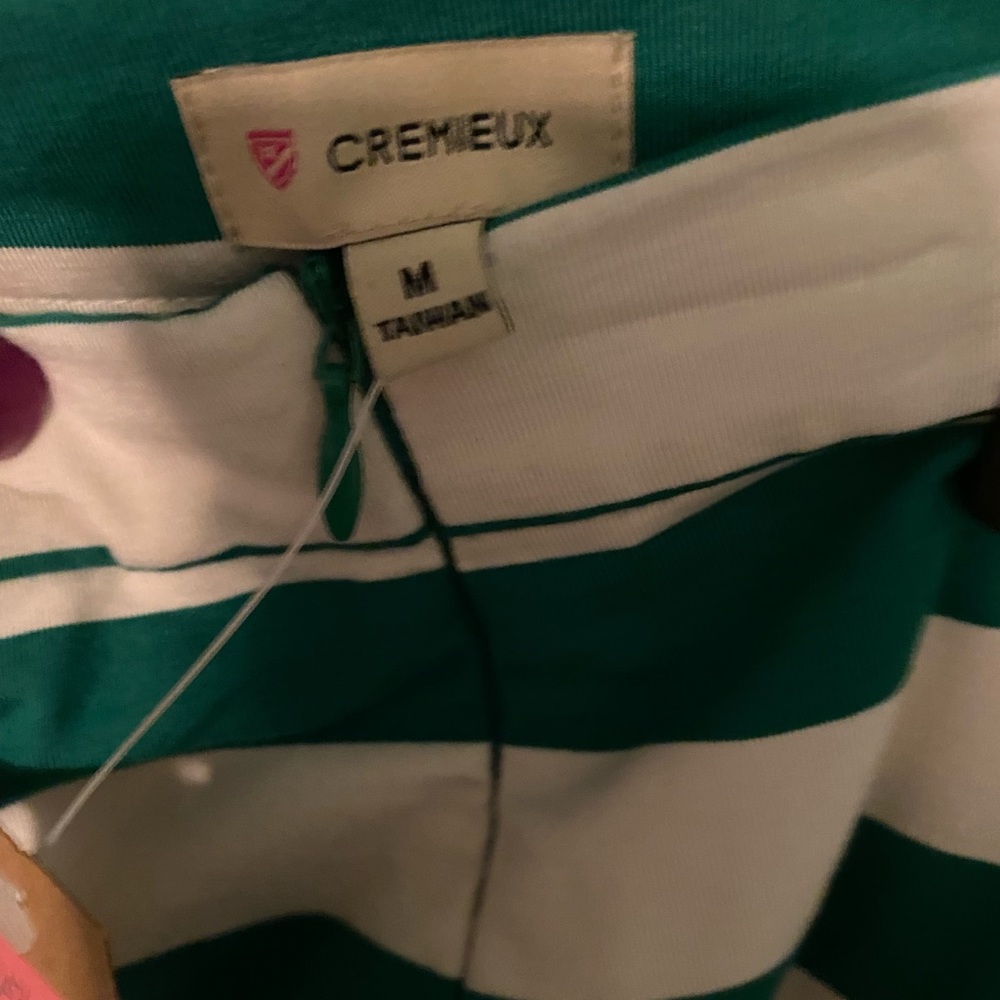 Green and off white cremieux skirt new with tags